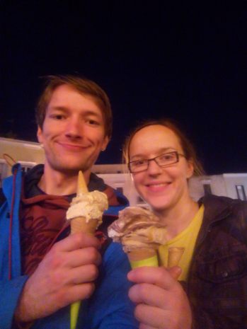 Ice-cream is out of this world! We had to reward ourselves with one after each training session :)
