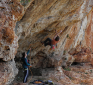 Interstellar overdrive, the first and notoriously hard 8a in Puglia